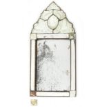 Property of a gentleman - a Venetian wall mirror, late 19th / early 20th century, with cut