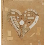 Property of a lady - Ali Lamu (Kenyan, contemporary) - HEART - applied textile picture, 61.4 by 59.