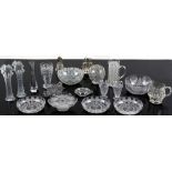 Property of a deceased estate - a quantity of assorted glassware including a pair of vases with