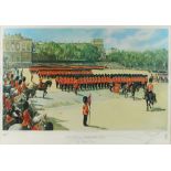 Property of a lady - a signed limited edition print by Terence Cuneo entitled 'Trooping the Colour',