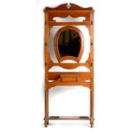 Property of a deceased estate - an Edwardian oak hallstand, 35.5ins. (90cms.) wide (overall) (see