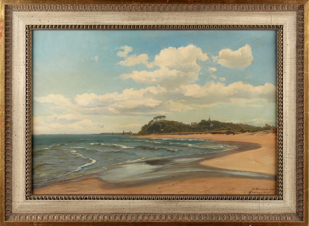 Property of a lady of title - Carl Maria Nicolaus Hummel (1821-1907) - A COASTAL VIEW - oil on