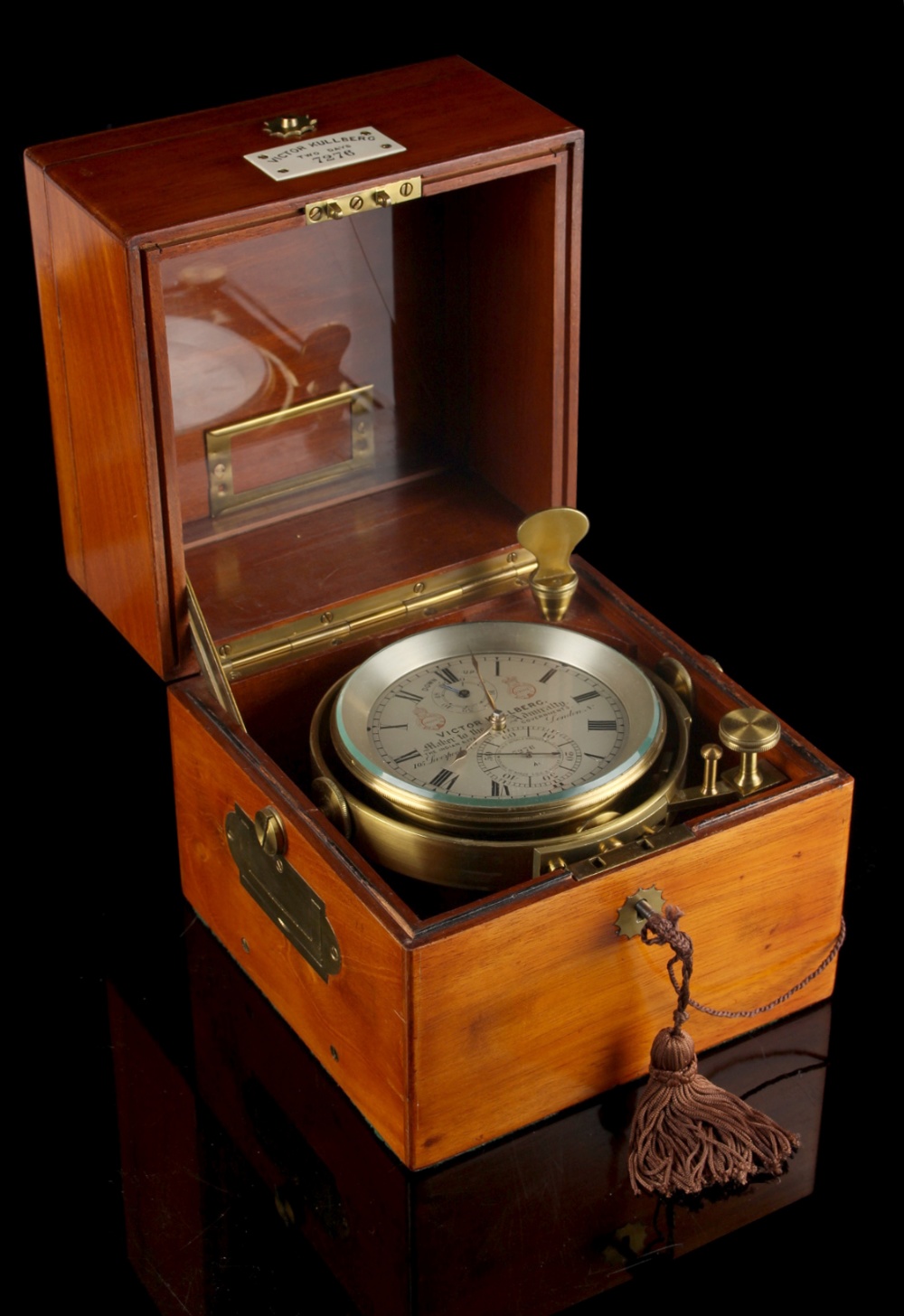 A small private collection of marine chronometers - a good two day marine chronometer by Victor