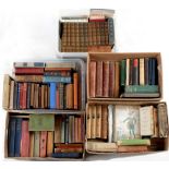 Property of a deceased estate - five boxes containing assorted books (5) (see illustration).