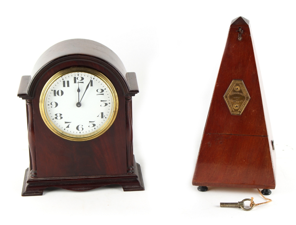 Property of a deceased estate - a Maelzel mahogany cased metronome; together with an Edwardian