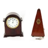 Property of a deceased estate - a Maelzel mahogany cased metronome; together with an Edwardian