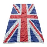 Property of a lady - a large Union Jack flag, 144 by 72ins. (366 by 183cms.) (see illustration).
