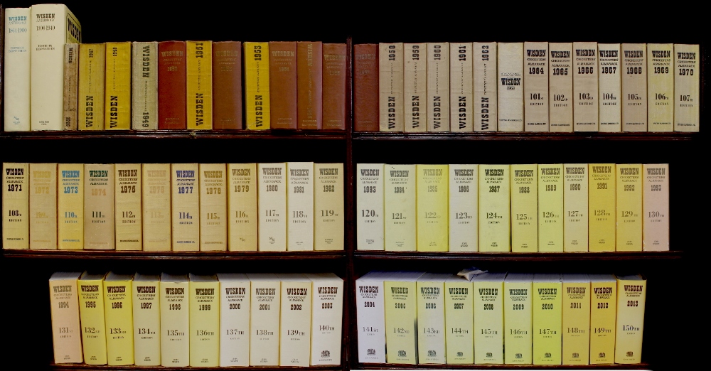 Property of a deceased estate - an unbroken run of Wisden Cricketers' Almanack, from 1946 to 2013