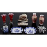 Property of a gentleman - a quantity of assorted ceramics & glassware including a cheese dish &