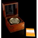 A small private collection of marine chronometers - an English marine chronometer by J.W. Ray & Co.,