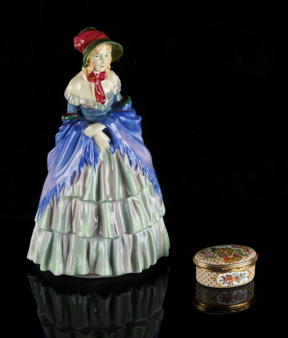 Property of a lady - a Royal Doulton figure - 'A Victorian Lady', HN 1345; together with a Halcyon