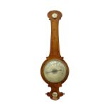 Property of a lady - a Victorian oak banjo barometer, with 10-inch dial (A/F) (see illustration).