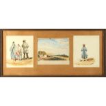 English school (mid 19th century) - IRISH SKETCHES, TWO DEPICTING FIGURES & ENTITLED 'IRISH