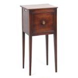 Property of a lady - an early 19th century George IV mahogany pot cupboard, with open back, on