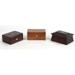 Property of a deceased estate - an early Victorian rosewood swing box; together with a Victorian