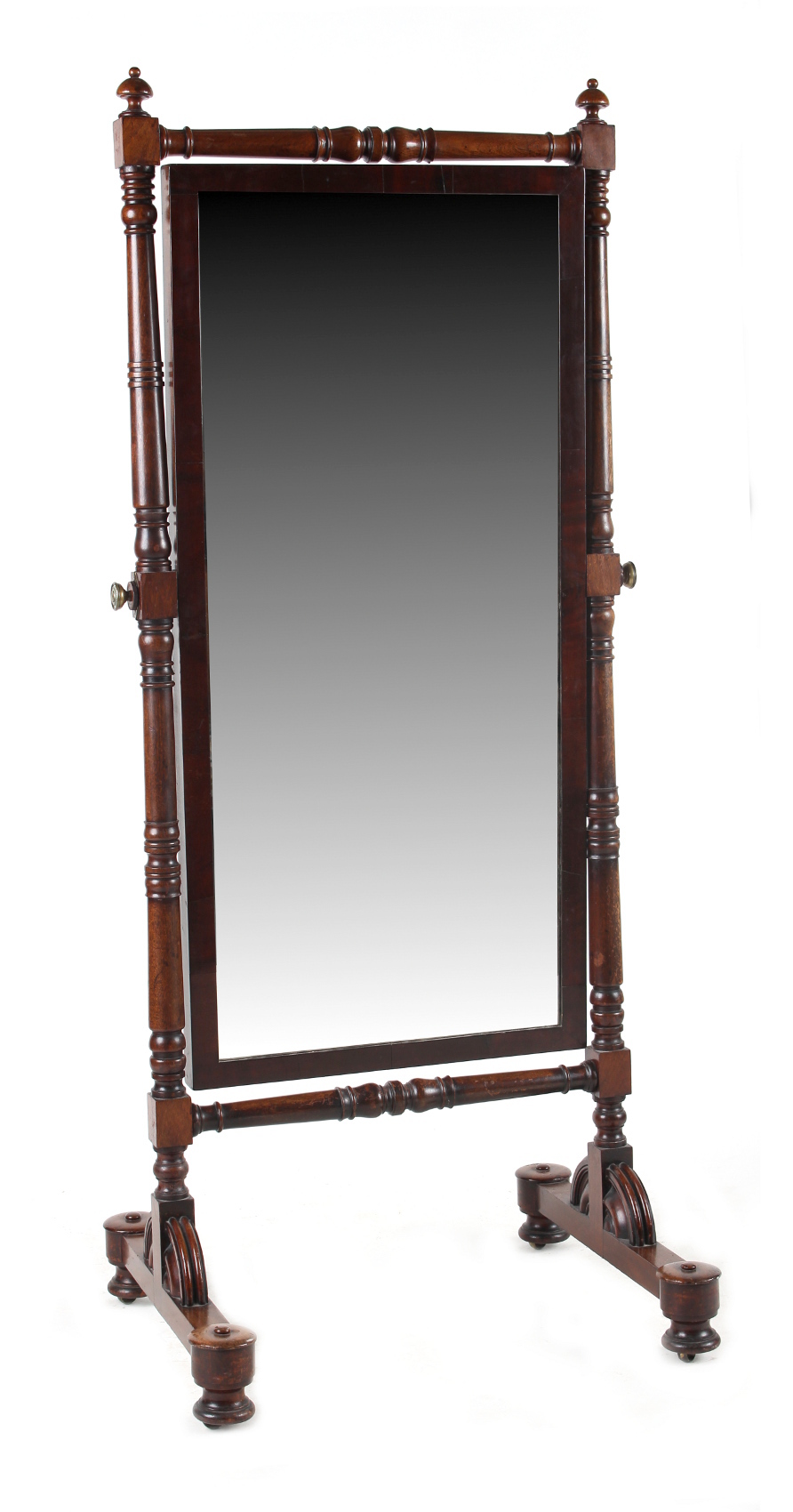 Property of a lady of title - an early 19th century George IV / William IV mahogany cheval mirror,