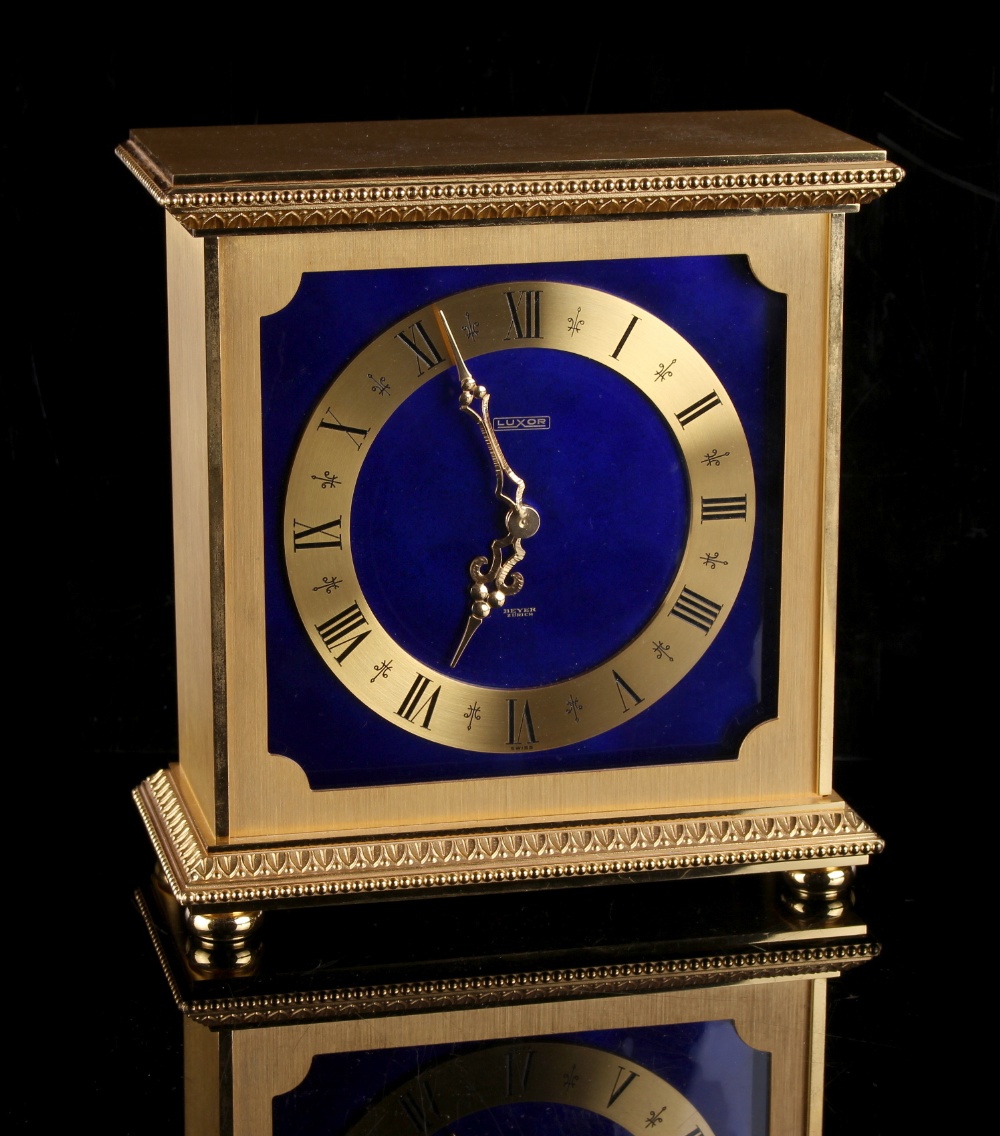 Property of a lady of title - a good quality Swiss Luxor Beyer ormolu cased mantel clock, the 8-