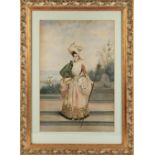 Property of a gentleman - Riccardi (late 19th century) - PORTRAIT OF A YOUNG LADY, MODELLED STANDING