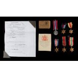 Property of a gentleman - the group of six (of seven) Second World War military medals awarded to