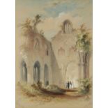 Property of a deceased estate - Andrew Picken (1815-1845) - NETLEY ABBEY - watercolour, 13.8 by 9.