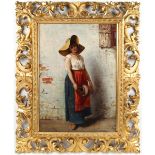 Property of a gentleman - H. Duchere De Vere (19th century) - A COUNTRY MAID - oil on canvas, re-