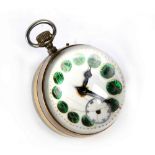 Property of a gentleman - an early 20th century glass ball desk or boudoir clock, the dial with