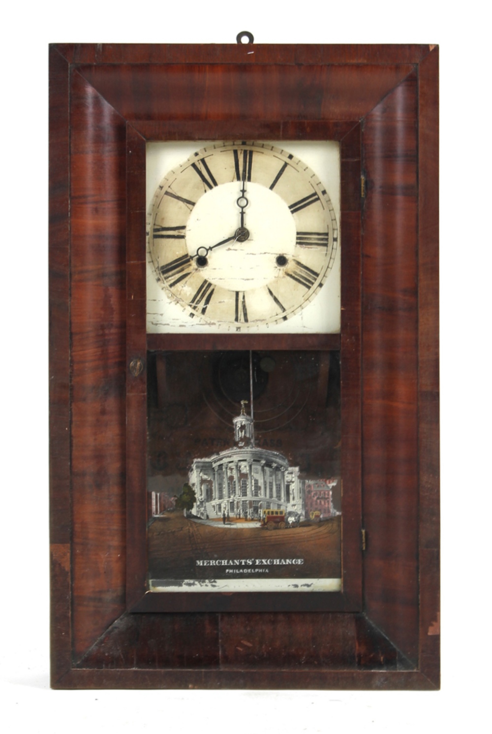 Property of a gentleman - a late 19th century American walnut cased shelf clock, the glazed door