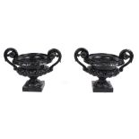 Property of a gentleman - en suite with the previous lot - a pair of black painted cast iron