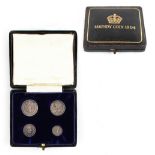 Property of a gentleman - coins - GB - a set of four 1904 Maundy silver coins, 4d, 3d, 2d and 1d, in