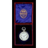 Property of a gentleman - a Victorian silver cased keyless wind pocket watch by Sir John Bennett, '