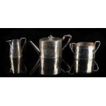 Property of a deceased estate - a Victorian silver three piece tea-set, makers Daniel & Charles