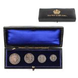 Property of a gentleman - coins - GB - a set of four 1903 Maundy silver coins, 4d, 3d, 2d and 1d, in