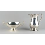 Property of a deceased estate - an Edwardian silver two-handled pedestal dish, Nathan & Hayes,