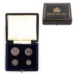 Property of a gentleman - coins - GB - a set of four 1905 Maundy silver coins, 4d, 3d, 2d and 1d, in