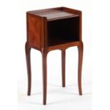 Property of a gentleman - a French mahogany, kingwood & strung open bedside cupboard, with