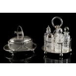 Property of a gentleman - a late 19th / early 20th century silver plated butter dish, the cover with