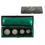 Property of a gentleman - coins - GB - a set of four 1900 Maundy silver coins, 4d, 3d, 2d and 1d, in