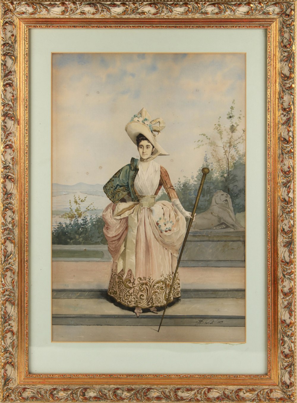 Property of a gentleman - Riccardi (late 19th century) - PORTRAIT OF A YOUNG LADY, MODELLED STANDING