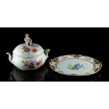 Property of a deceased estate - a Meissen two-handled circular tureen & cover, academic period,