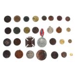 Property of a gentleman - a quantity of assorted coins & medals including a 1758 German States