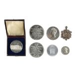 Property of a gentleman - historical & commemorative medals - a group of six white metal medals