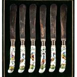 Property of a deceased estate - an early 20th century cased set of six silver plated tea knives with