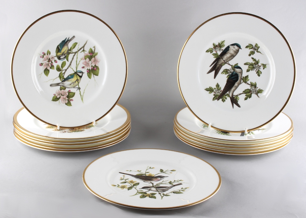 Property of a deceased estate - a set of thirteen Crown Staffordshire bone china collector's