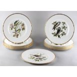 Property of a deceased estate - a set of thirteen Crown Staffordshire bone china collector's