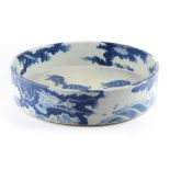 Property of a lady of title - a Japanese blue & white shallow dish, Edo period (1603-1868), the
