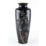 Property of a deceased estate - a Japanese silver wire cloisonne vase, Meiji period (1868-1912),