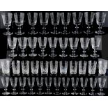 Property of a deceased estate - a suite of thirty Brierley cut crystal drinking glasses, etched