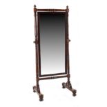 Property of a lady of title - an early 19th century George IV / William IV mahogany cheval mirror,