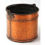 Property of a gentleman - a copper coal bucket with swing handle (see illustration).