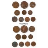 Property of a gentleman - coins - copper coins, tokens and a commemorative medal - various including